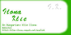 ilona klie business card